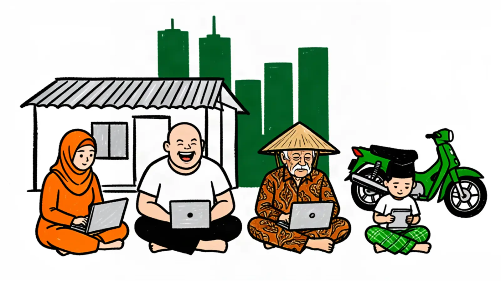 Doodle programmer Rakyat Koding